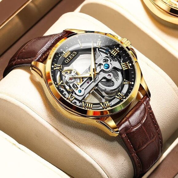 Watches for Men Automatic Mechanical Stainless Steel Waterproof Men Watch - Picture 4 of 9